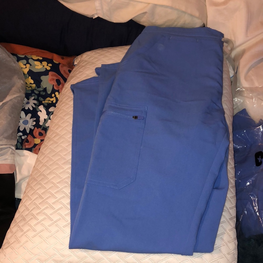Figs Ciel Blue Bottoms Size S